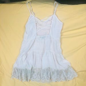 Ivory Flowy Boho Dress / Swim Cover-up Size Small